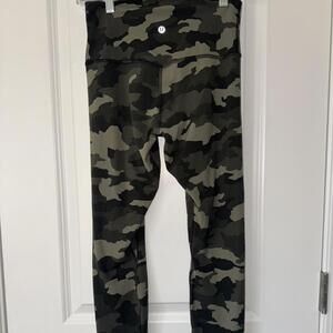 Lululemon Green Camo Print Align Leggings